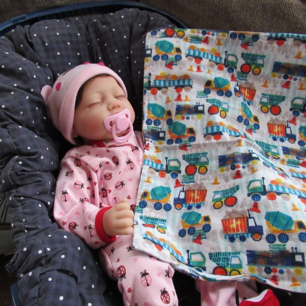 Baby burp cloth flannel burp rag changing pad pet mat nap blanket dump trucks